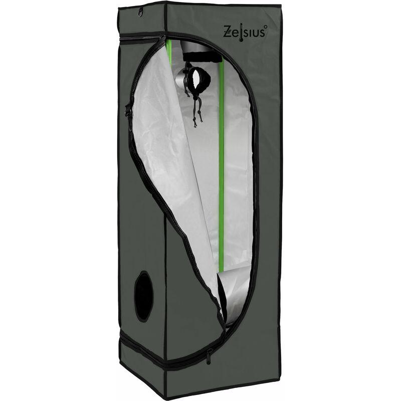 Tenda di coltivazione 40 x 40 x 120 cm grigio/nero Coltivazione di piante da interno - Zelsius