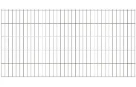 2D Pannello di Recinzione Giardino 2008x1030 mm 4m Argento - ASUPERMALL