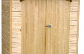 Bricoshop24 - Armadio in Legno 182x91 4 Pareti Casetta per Attrezzi Legna con Pavimento Porta