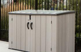 Armadio in Resina per Esterno Bidoni Rifiuti Biciclette Legna da Giardino Box