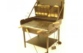 Barbecue legna/carbonella modello gran ristoro in ferro battuto