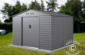 Dancover - Casetta da giardino 2,77x2,55x1,98m ProShed®, Alluminio Grigio