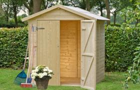 Casetta Legno Abete Silvia 170x180 Ripostiglio Attrezzi Legna Giardino Pavimento - GARTENPRO