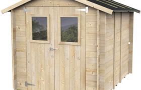 Ecla - Casette Box Da Giardino In Legno Porta Utensili 198x248x215 Cm Con 2 Porte E Finestre Hobby