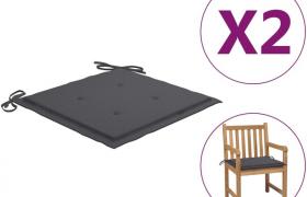 Cuscini per Sedie da Giardino 2 pz Antracite 50x50x4 cm - Antracite - Vidaxl