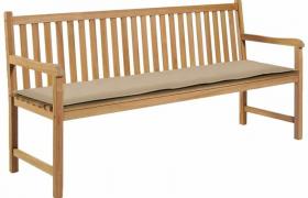 Cuscino per Panca da Giardino Beige 180x50x3 cm - Beige - Vidaxl