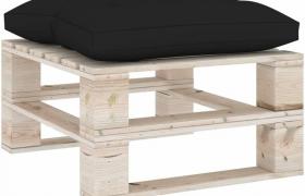 vidaXL Cuscino per Pavimento e Pallet 60x61x10 cm Nero - Nero