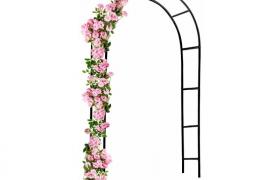 Arco per rampicanti Archi per fiori metallo obelisco piante decorazine giardino M 2 - 240 cm (de) - Deuba