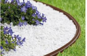 bordura in plastica marrone per giardino e aiuole - 6 m