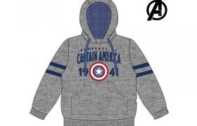 Felpa con Cappuccio Unisex The Avengers 74133 Grigio 10 anni 10 anni