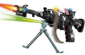 Fucile Pistola Giocattolo per Bambini con Luci Suoni Effetti Sonori + Tracolla