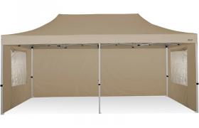 Gazebo Pieghevole 3x6 Ray Bot con laterali finestrati - ecru - ecru