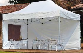 Gazebo Pieghevole Da Giardino In Alluminio 3x4,5m Flexible Bianco - Vorghini