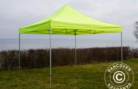Gazebo pieghevole Gazebo rapido FleXtents PRO 4x4m Giallo Fluo/Verde - DANCOVER