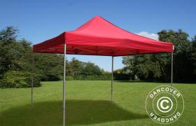 Dancover - Gazebo pieghevole Gazebo rapido FleXtents PRO 4x4m Rosso