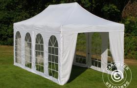 Gazebo pieghevole Gazebo rapido FleXtents Steel 3x6m Bianco, inclusi 4 fianchi - DANCOVER