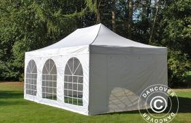 Gazebo pieghevole Gazebo rapido FleXtents Steel 4x6m Bianco, inclusi 4 fianchi - DANCOVER