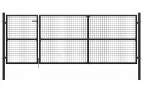 Cancello per Giardino in Acciaio 350x125 cm Antracite VD30172 - Hommoo
