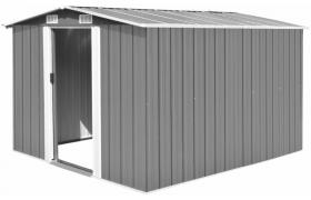 Hommoo Capanno da Giardino 257x298x178 cm in Metallo Grigio VD05018