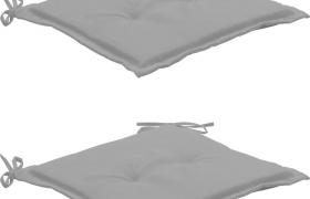 Hommoo Cuscini per Sedia da Giardino 2 pz Grigi 50x50x3 cm VD46026