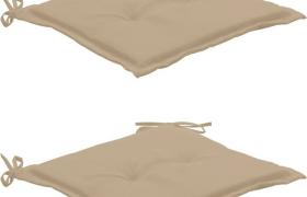 Hommoo Cuscini per Sedie da Giardino 2 pz Beige 50x50x3 cm VD46034