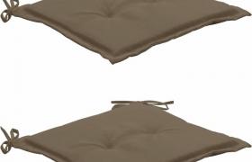 Hommoo Cuscini per Sedie da Giardino 2 pz Grigio Talpa 50x50x3 cm VD46033