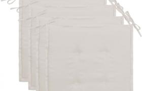 Cuscini per Sedie da Giardino 4 pz Crema 40x40x3 cm VD46019 - Hommoo Cuscini per Sedie da Giardino 4 pz Crema 40x40x3 cm VD46019 - Hommoo