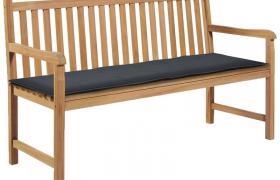 Cuscino per Panca da Giardino Antracite 150x50x3 cm VD25144 - Hommoo Cuscino per Panca da Giardino Antracite 150x50x3 cm VD25144 - Hommoo