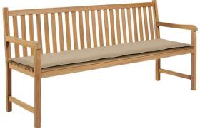 Cuscino per Panca da Giardino Beige 180x50x3 cm VD46056 - Hommoo