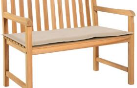 Hommoo Cuscino per Panca da Giardino Crema 100x50x3 cm VD25150