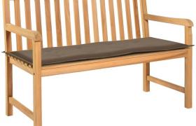 Hommoo Cuscino per Panca da Giardino Grigio Talpa 120x50x3 cm VD46050