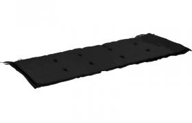 Hommoo Cuscino per Panca da Giardino Nero e Grigio 120x50x3 cm VD46058