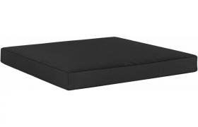 Cuscino per Pavimento e Pallet 60x61,5x6cm Nero in Tessuto VD45920 - Hommoo Cuscino per Pavimento e Pallet 60x61,5x6cm Nero in Tessuto VD45920 - Hommoo