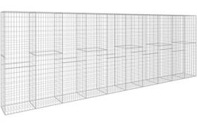 Gabbione con Copertura in Acciaio Zincato 600x50x200 cm VD06111 - Hommoo