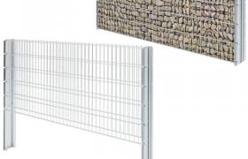 Recinzione 2D a Gabbione Acciaio Zincato 2008x1030mm 2m Argento VD16859 - Hommoo