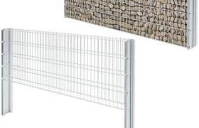 Recinzione 2D a Gabbione Acciaio Zincato 2008x830mm 10m Argento VD16843 - Hommoo