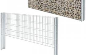 Recinzione 2D a Gabbione Acciaio Zincato 2008x830mm 8m Argento VD16842 - Hommoo