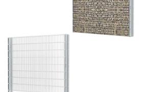 Recinzione 2D Gabbione Acciaio Zincato 2008x1630mm 2m Argento VD16919 - Hommoo