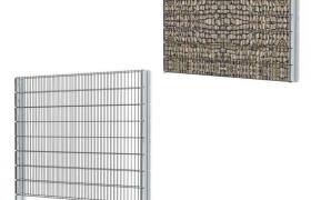 Recinzione 2D Gabbione Acciaio Zincato 2008x1630mm 2m Grigio VD16909 - Hommoo