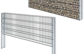 Recinzioni 2D a Gabbione Acciaio Zincato 2008x830 mm 4 m Grigio VD16830 - Hommoo