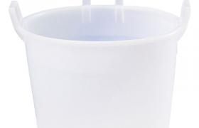 Mobil Plastic - Mastello 3 manici in plastica PEHD diametro 60 cm per alimenti - Bianco neutro NEUTRO