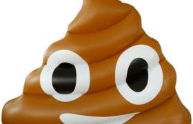 Materassino Gonfiabile 160x130 Cm In Pvc A Forma Di Emoji Face Cacca Marrone - Ranieri