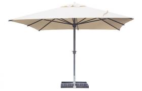Ombrellone Da Giardino In Alluminio 4x4m Dieci Bianco - Kraus