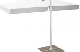 Ombrellone Da Giardino Decentrato Quadrato A Sbalzo Con Apertura E Chiusura A Manovella 3x4m Adami Michigan Bianco
