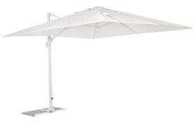 Ombrellone Decentrato Da Giardino In Alluminio 3x3m Alba Bianco - Vizzoni