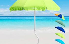 Ombrellone mare 180 Cm Cotone spiaggia pesca Dioniso | Verde 2 - Girafacile