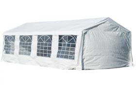 Gazebo da esterno tendone per feste matromonio telaio in acciaio impermeabile, Bianco, 8x4x2.8m - Outsunny