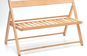 Italiadoc - Panchinetta pieghevole bimbo in legno naturale