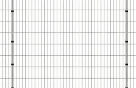 vidaXL 2D Pannelli di Recinzione Giardino e Paletti Argento 2008x1830 mm 40 m - Argento