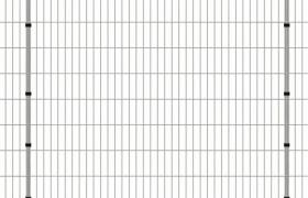 vidaXL 2D Pannelli di Recinzione Giardino e Paletti Argento 2008x1830 mm 50 m - Argento